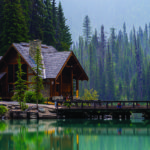 view of a cottage by the water