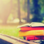 books on a bench