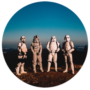 Four Stormtroopers standing